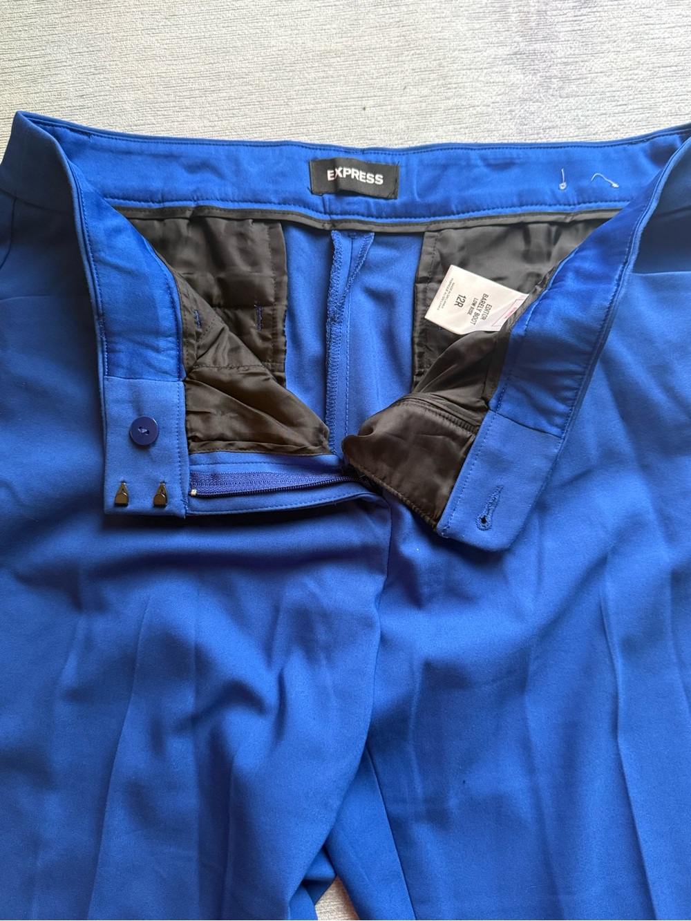Express editor barely boot High-Rise Pants in Cobalt Blue - Picture 6 of 7